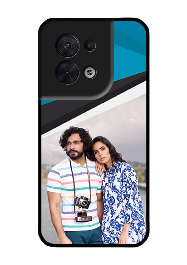 Oppo Reno 8 5G Photo Printing on Glass Case - Simple Pattern Photo Upload Design