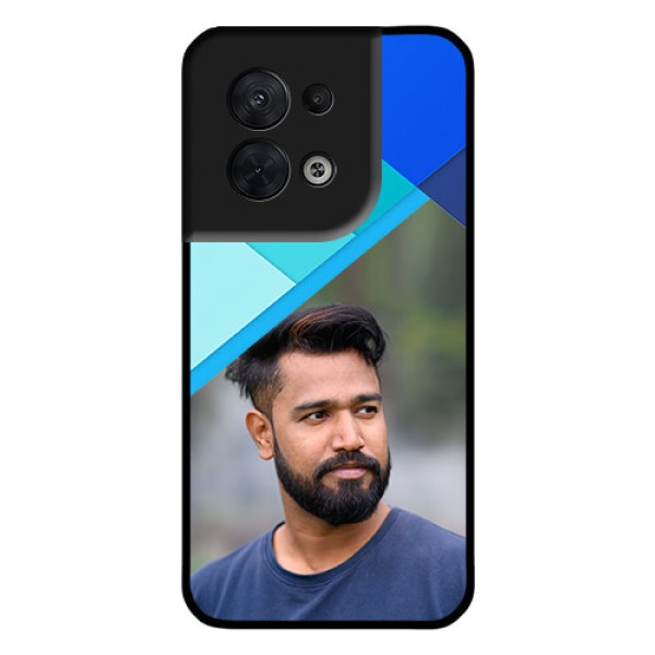 Oppo Reno 8 5G Custom Glass Phone Case - Blue Pattern Design