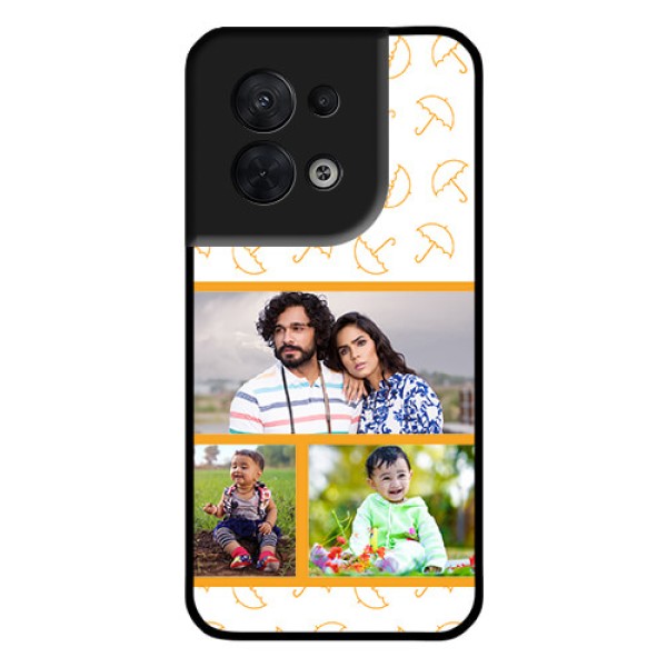 Oppo Reno 8 5G Custom Glass Mobile Case - Yellow Pattern Design