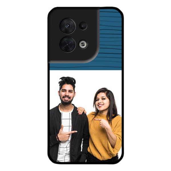 Oppo Reno 8 5G Custom Glass Phone Case - Blue Pattern Cover Design Oppo Reno 8 5G Custom Glass Phone Case - Blue Pattern Cover Design