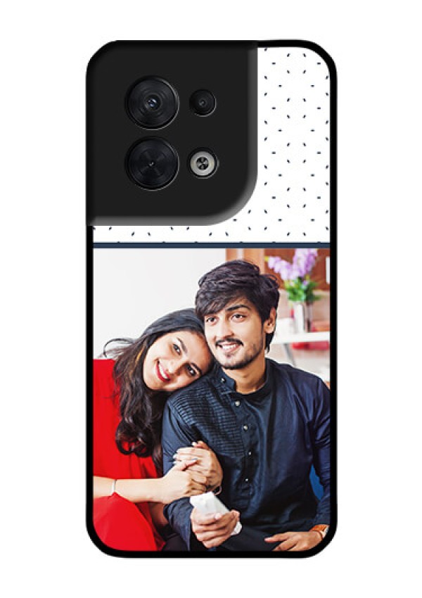 Oppo Reno 8 5G Personalized Glass Phone Case - Premium Dot Design