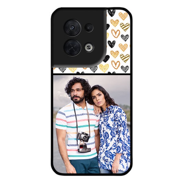 Oppo Reno 8 5G Photo Printing on Glass Case - Love Symbol Design