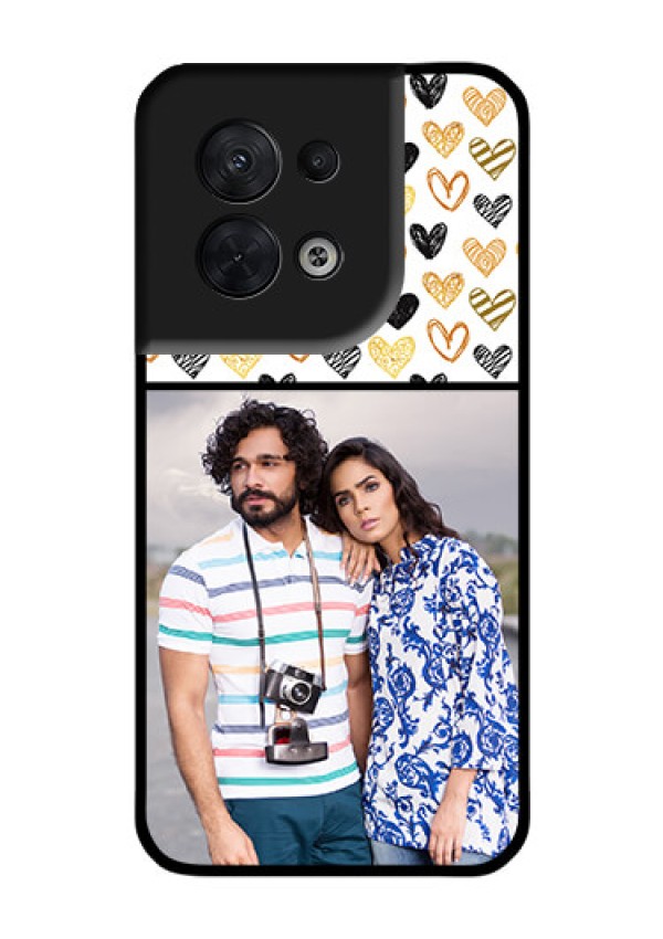 Oppo Reno 8 5G Photo Printing on Glass Case - Love Symbol Design