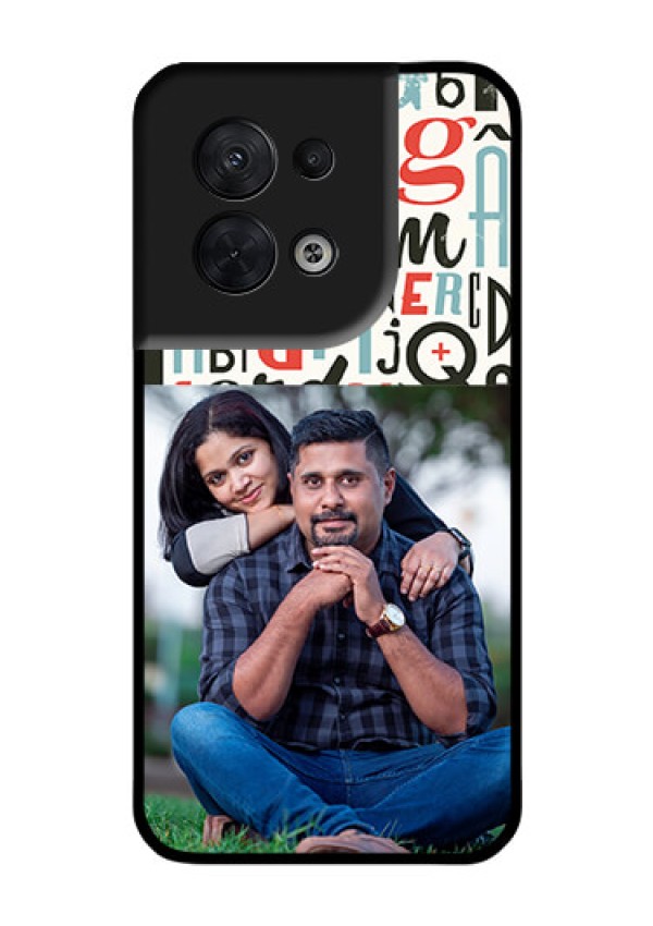 Oppo Reno 8 5G Personalized Glass Phone Case - Alphabet Design