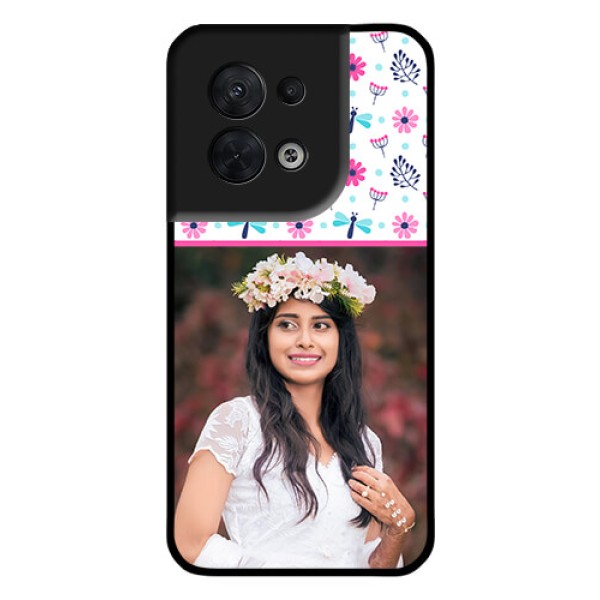Oppo Reno 8 5G Photo Printing on Glass Case - Colorful Flower Design