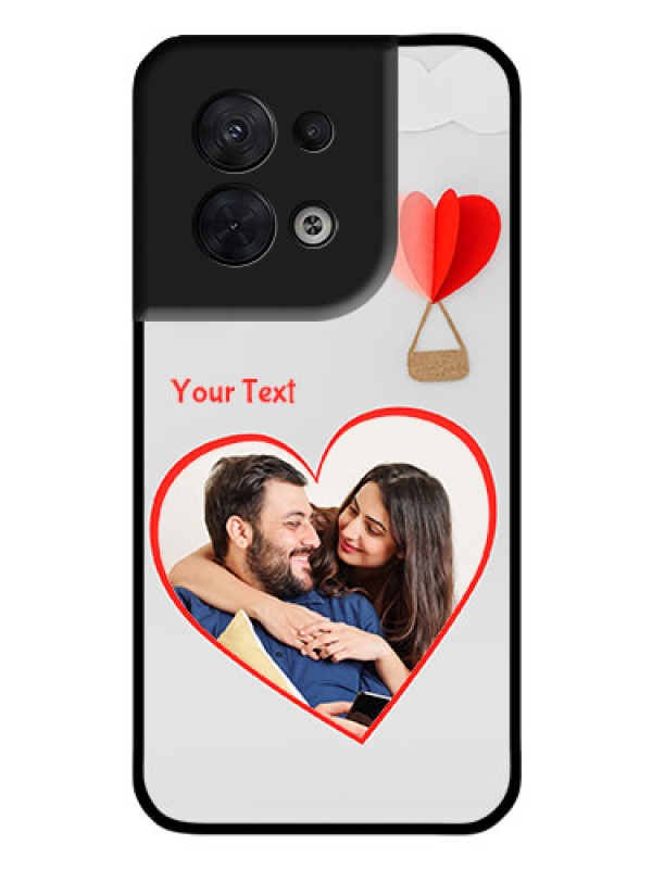 Custom Oppo Reno 8 5G Custom Glass Mobile Case - Parachute Love Design