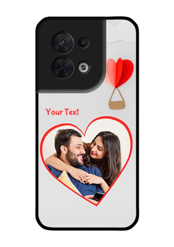 Oppo Reno 8 5G Custom Glass Mobile Case - Parachute Love Design