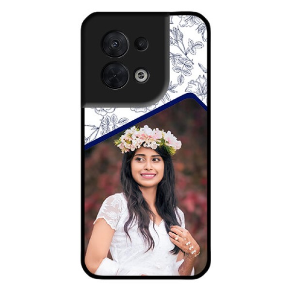 Oppo Reno 8 5G Personalized Glass Phone Case - Premium Floral Design