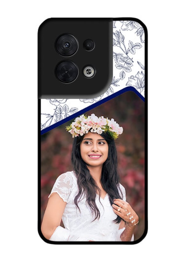 Oppo Reno 8 5G Personalized Glass Phone Case - Premium Floral Design