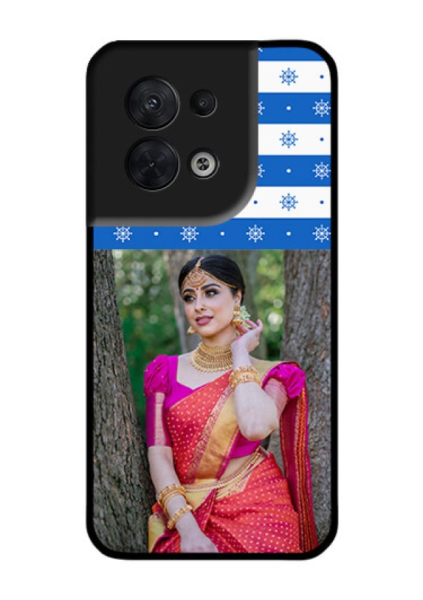 Oppo Reno 8 5G Photo Printing on Glass Case - Snow Pattern Design