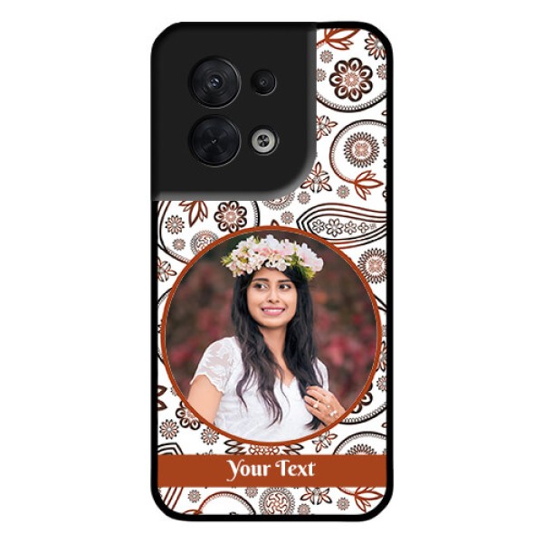Oppo Reno 8 5G Custom Glass Mobile Case - Abstract Flower Design