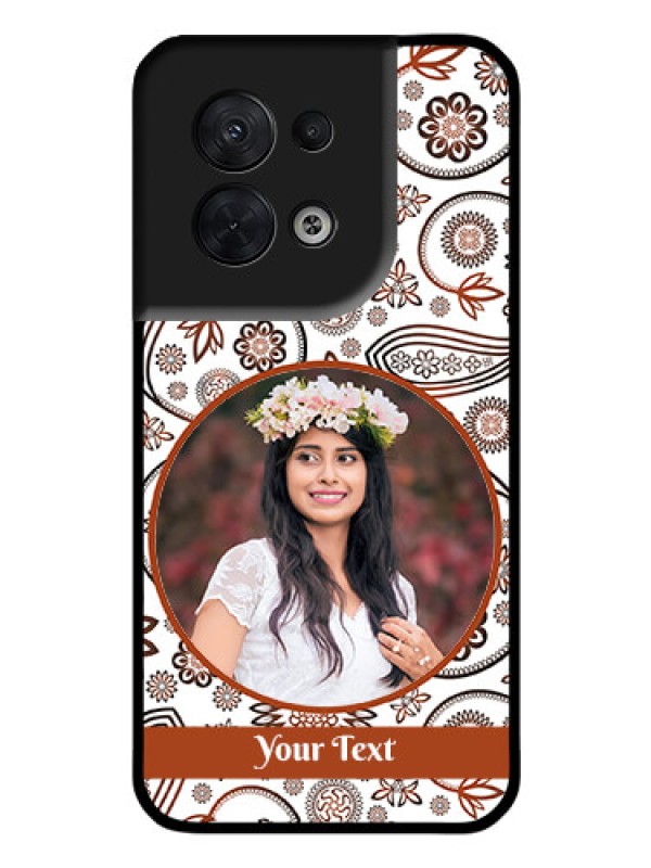 Custom Oppo Reno 8 5G Custom Glass Mobile Case - Abstract Flower Design