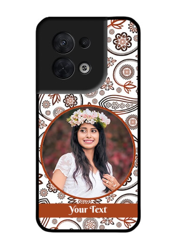 Oppo Reno 8 5G Custom Glass Mobile Case - Abstract Flower Design