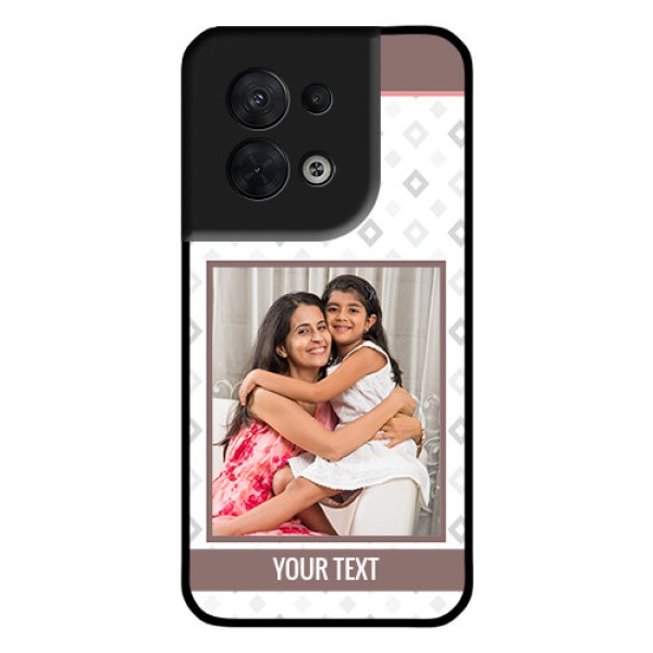 Oppo Reno 8 5G Photo Printing on Glass Case - Simple Diamond Design