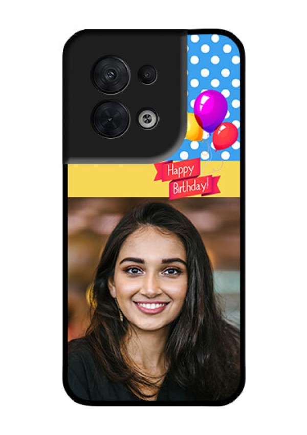 Oppo Reno 8 5G Custom Glass Mobile Case - Happy Birthday Design