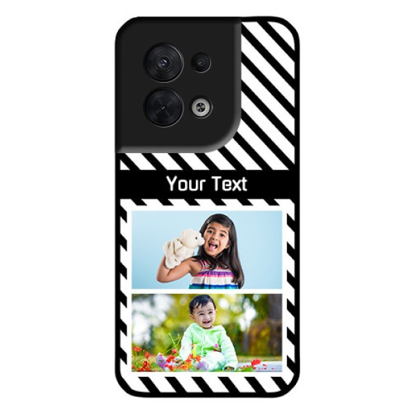 Oppo Reno 8 5G Photo Printing on Glass Case - Black And White Stripes Design Oppo Reno 8 5G Photo Printing on Glass Case - Black And White Stripes Design