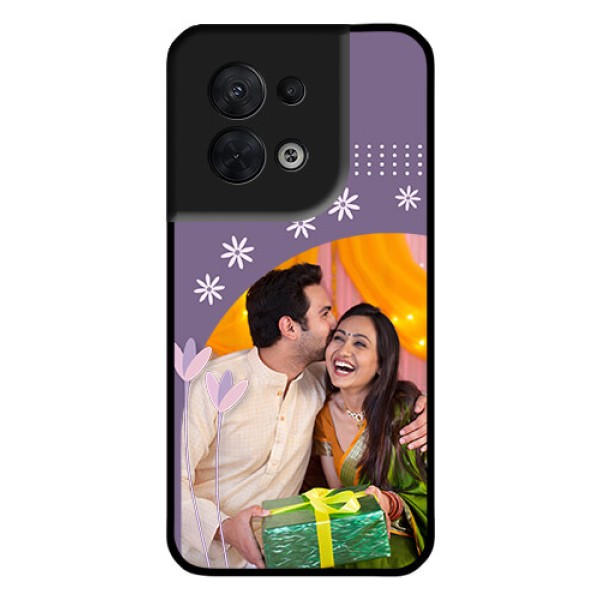 Oppo Reno 8 5G Custom Glass Mobile Case - Lavender flowers design