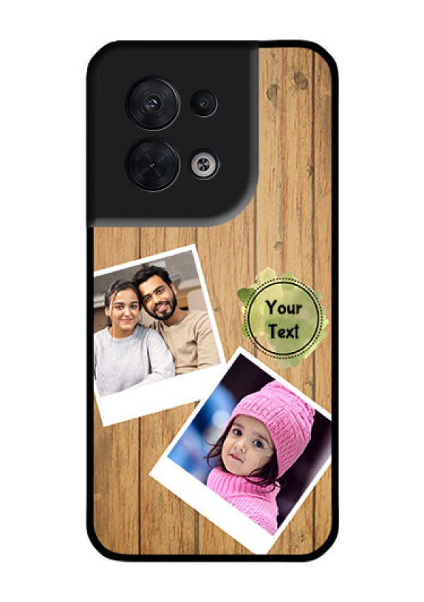 Oppo Reno 8 5G Custom Glass Phone Case - Wooden Texture Design