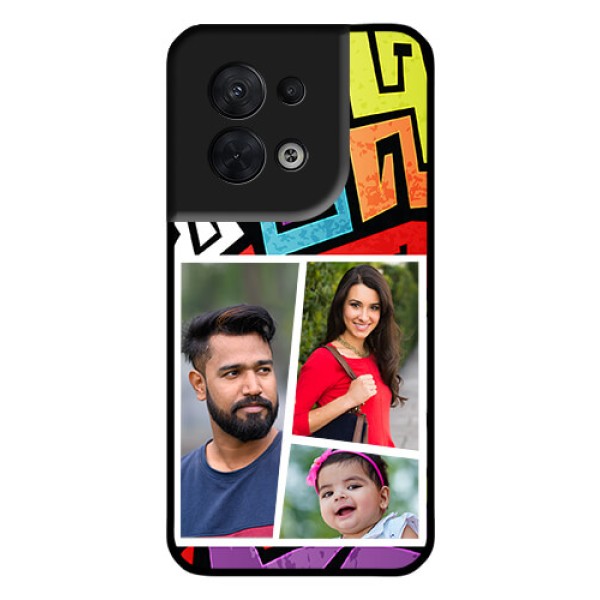 Oppo Reno 8 5G Custom Glass Phone Case - Graffiti pattern Design