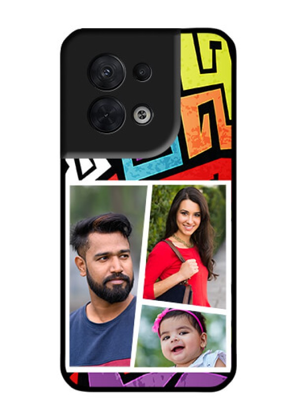 Oppo Reno 8 5G Custom Glass Phone Case - Graffiti pattern Design