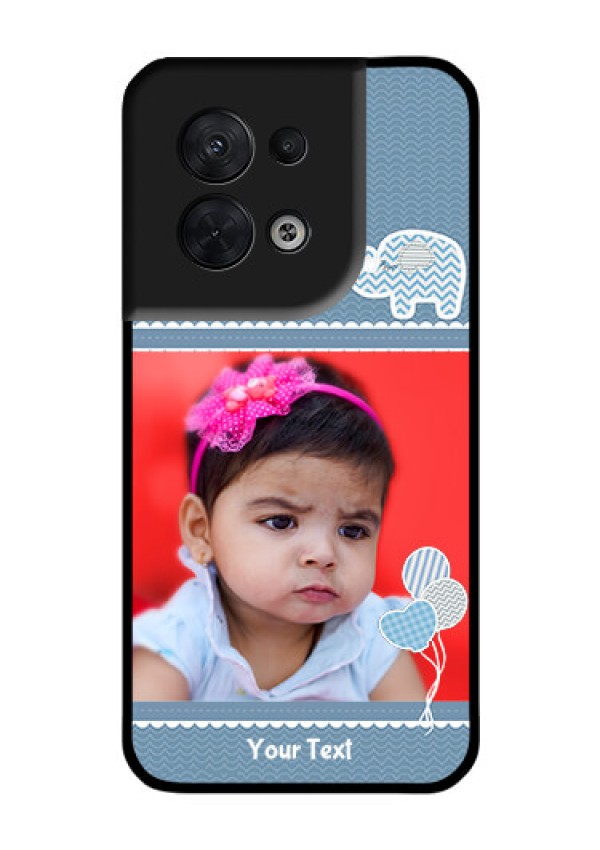 Oppo Reno 8 5G Photo Printing on Glass Case - with Kids Pattern Design