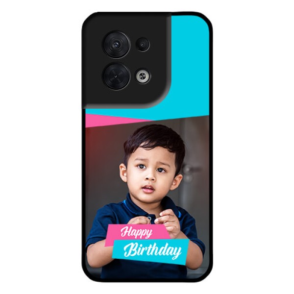 Oppo Reno 8 5G Personalized Glass Phone Case - Image Holder with 2 Color Design