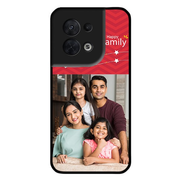 Oppo Reno 8 5G Personalized Glass Phone Case - Happy Family Design