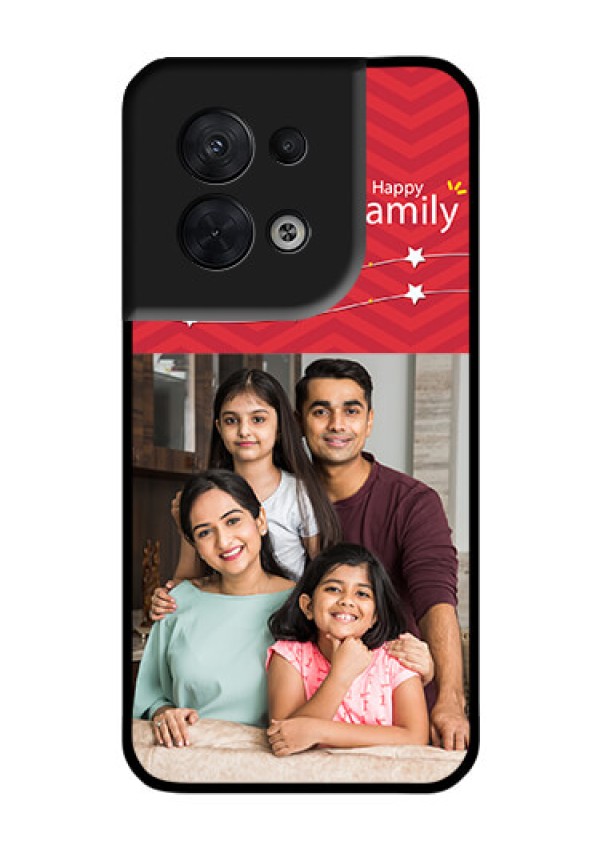 Oppo Reno 8 5G Personalized Glass Phone Case - Happy Family Design
