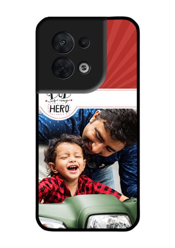 Oppo Reno 8 5G Photo Printing on Glass Case - My Dad Hero Design