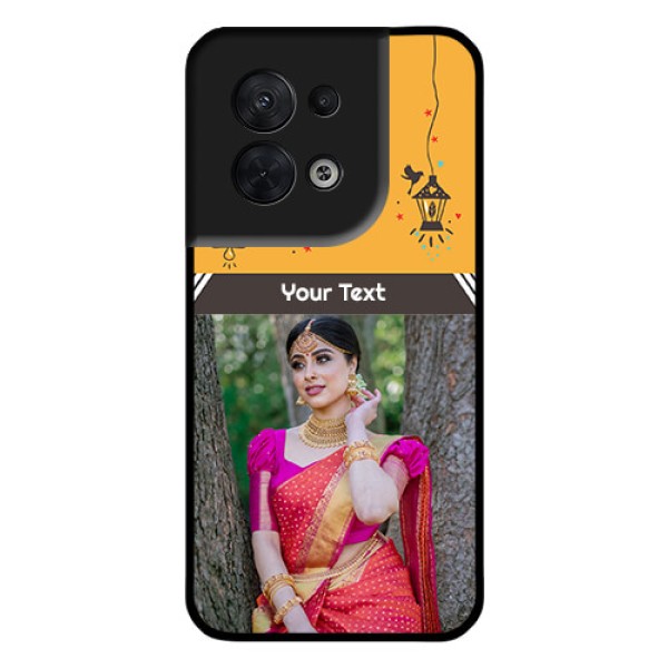 Oppo Reno 8 5G Custom Glass Mobile Case - with Family Picture and Icons Oppo Reno 8 5G Custom Glass Mobile Case - with Family Picture and Icons