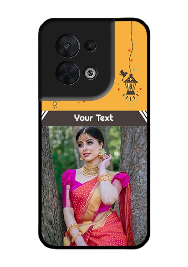 Oppo Reno 8 5G Custom Glass Mobile Case - with Family Picture and Icons