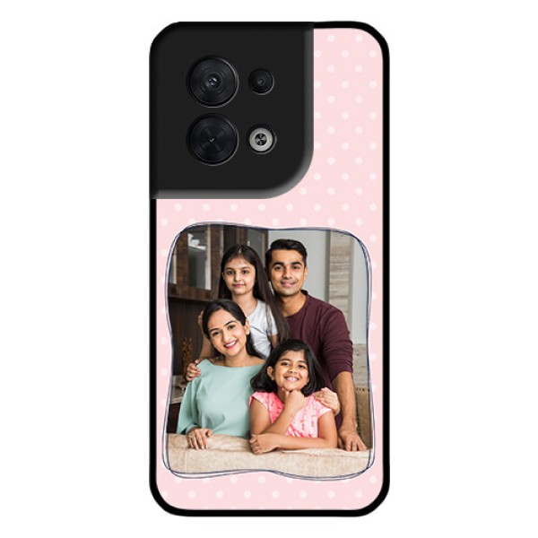 Oppo Reno 8 5G Custom Glass Phone Case - Family with Dots Design
