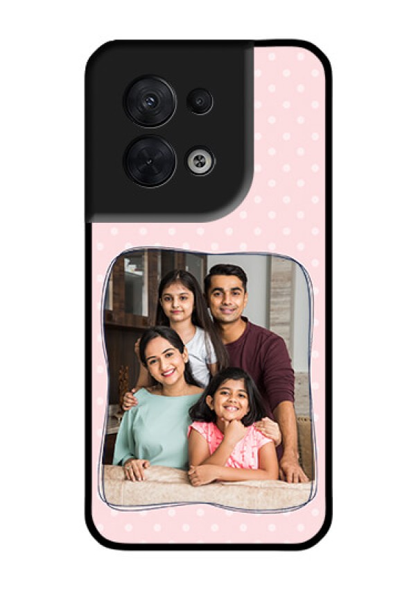 Oppo Reno 8 5G Custom Glass Phone Case - Family with Dots Design