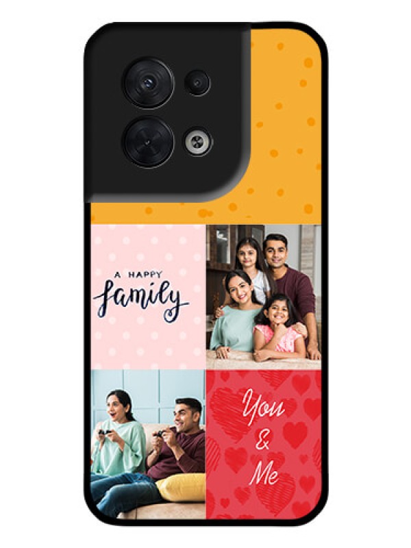 Custom Oppo Reno 8 5G Personalized Glass Phone Case - Images with Quotes Design