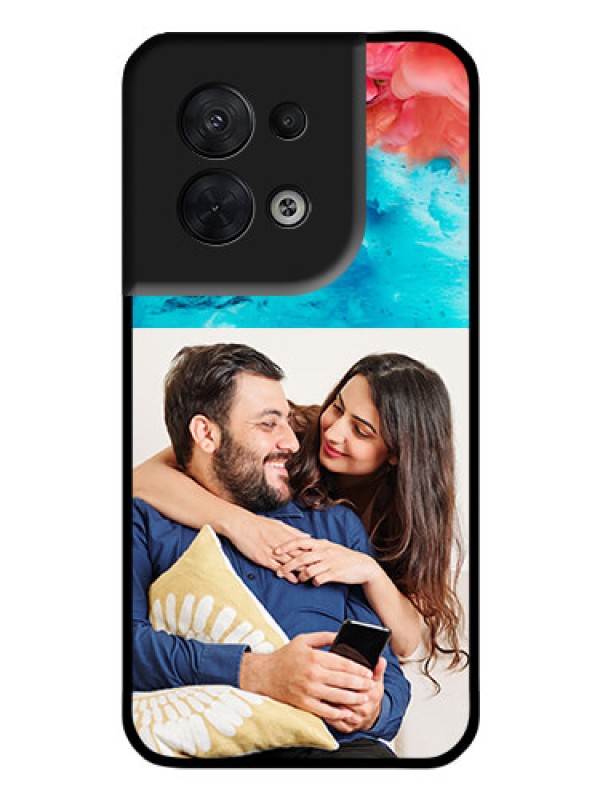 Custom Oppo Reno 8 5G Custom Glass Mobile Case - Quote with Acrylic Painting Design