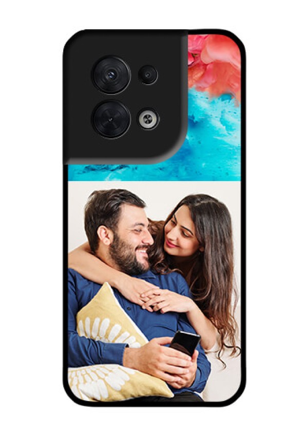 Oppo Reno 8 5G Custom Glass Mobile Case - Quote with Acrylic Painting Design