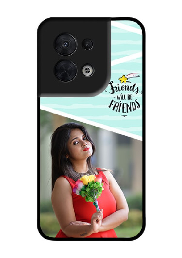 Oppo Reno 8 5G Custom Glass Phone Case - Friends Picture Icon Design