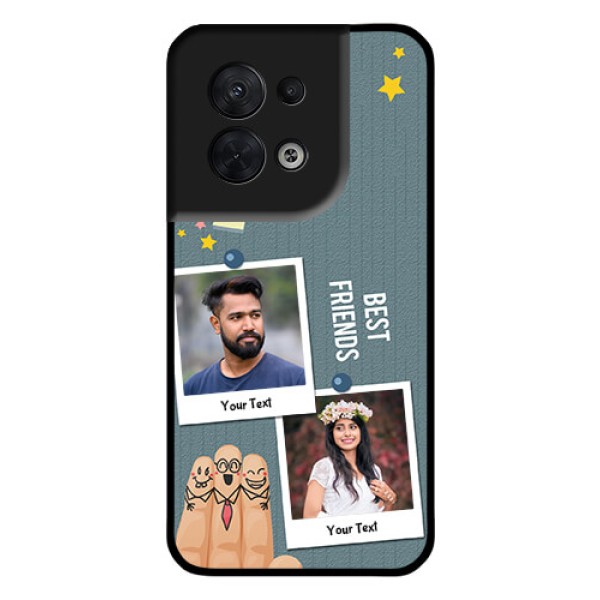 Oppo Reno 8 5G Personalized Glass Phone Case - Sticky Frames and Friendship Design Oppo Reno 8 5G Personalized Glass Phone Case - Sticky Frames and Friendship Design