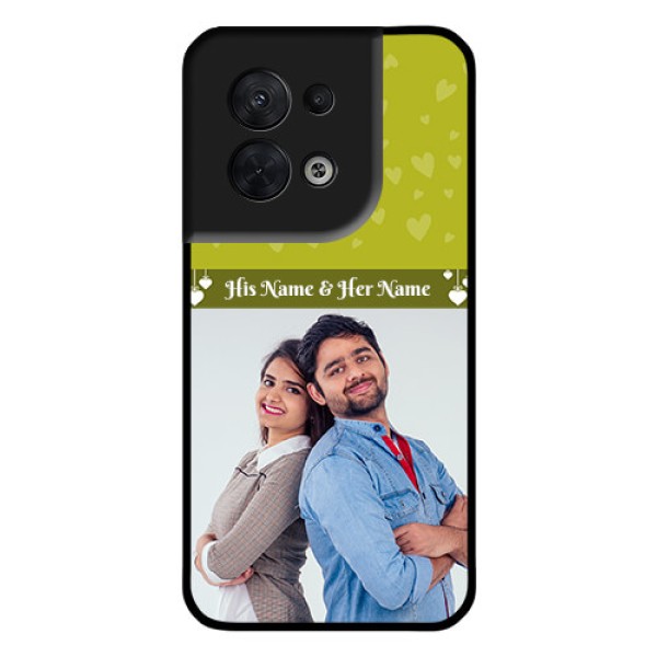 Oppo Reno 8 5G Custom Glass Phone Case - You & Me Heart Design