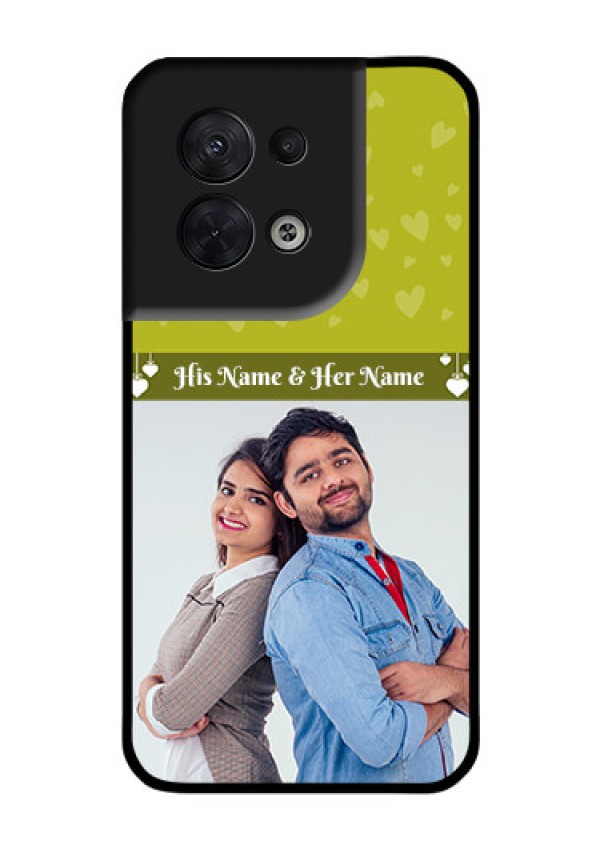 Oppo Reno 8 5G Custom Glass Phone Case - You & Me Heart Design