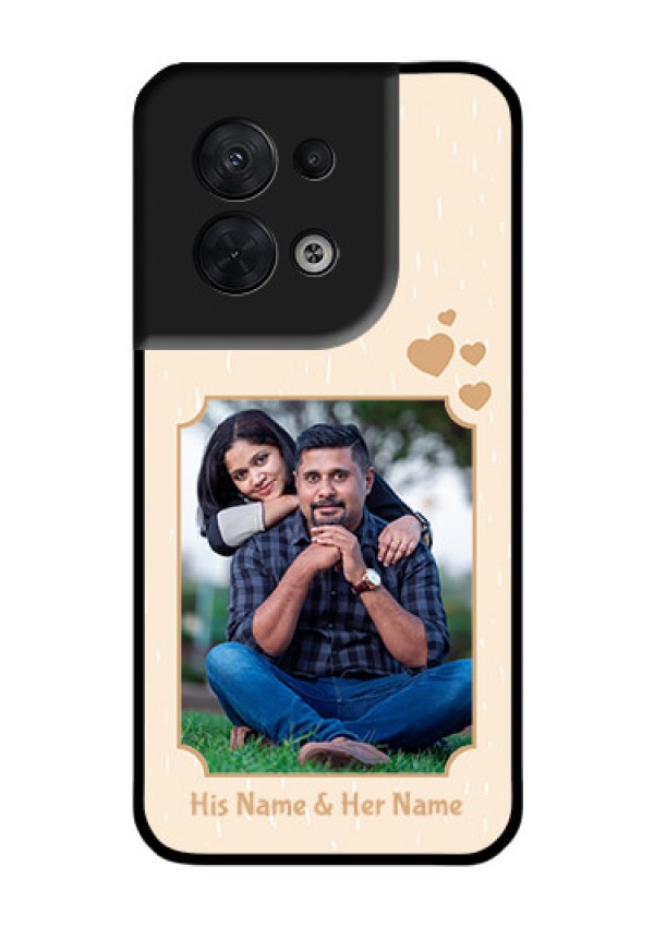 Oppo Reno 8 5G Custom Glass Phone Case - with confetti love design