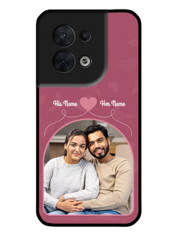 Custom Oppo Reno 8 5G Photo Printing on Glass Case - Love Floral Design