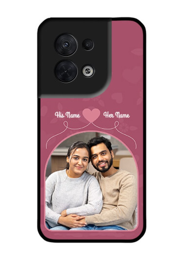 Oppo Reno 8 5G Photo Printing on Glass Case - Love Floral Design