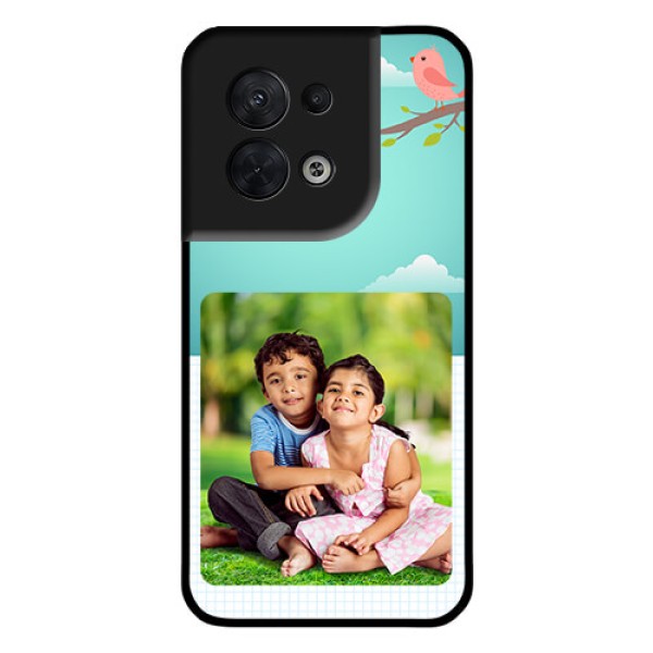 Oppo Reno 8 5G Photo Printing on Glass Case - Doodle love Design