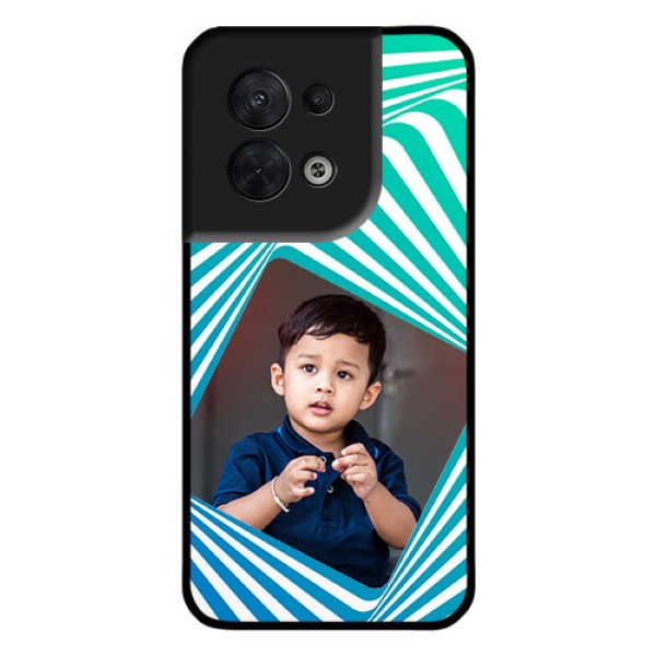 Oppo Reno 8 5G Personalized Glass Phone Case - Abstract Spiral Design