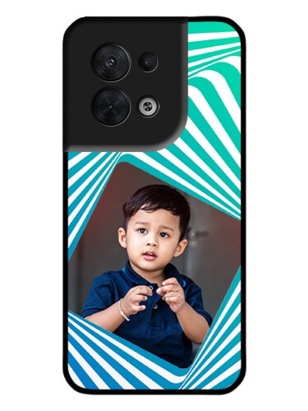 Custom Oppo Reno 8 5G Personalized Glass Phone Case - Abstract Spiral Design