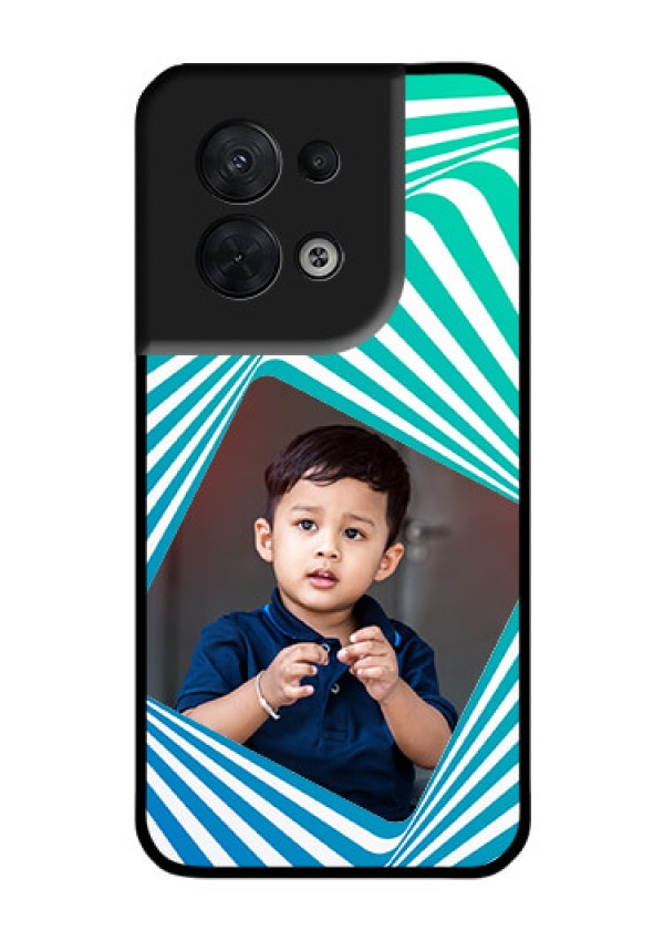 Oppo Reno 8 5G Personalized Glass Phone Case - Abstract Spiral Design