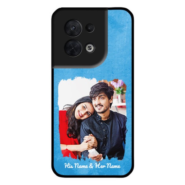 Oppo Reno 8 5G Custom Glass Phone Case - Blue Color Vintage Design Oppo Reno 8 5G Custom Glass Phone Case - Blue Color Vintage Design