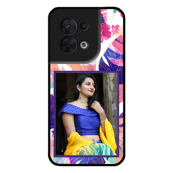 Oppo Reno 8 5G Custom Glass Mobile Case - Abstract Floral Design