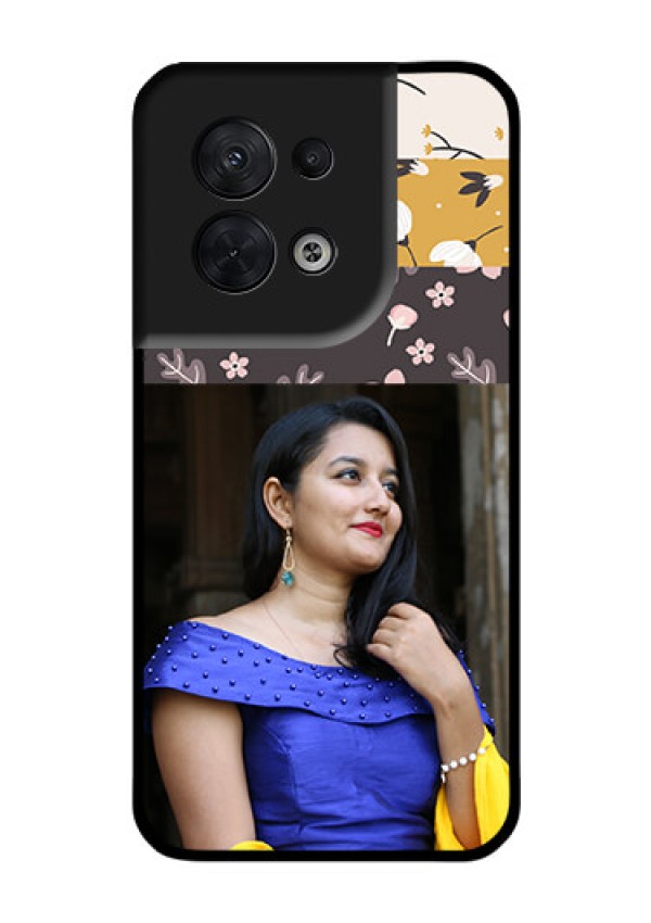 Oppo Reno 8 5G Custom Glass Phone Case - Stylish Floral Design